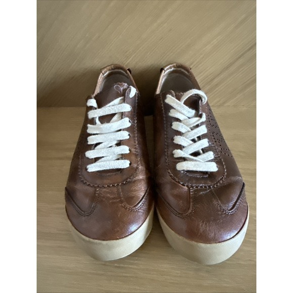 Tory Burch Murphey Perforated Leather Brown Sneakers Women's Size US 7 M - Picture 3 of 11